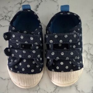 Cat & Jack Navy Polka Dot Baby Shoes
